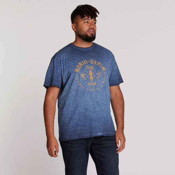 XXL4YOU - North 56 DENIM T-shirt manche courte bleu marine delave 2XL a 8XL - Image 3