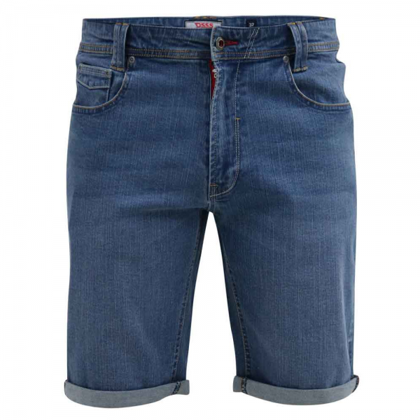 XXL4YOU - Short jeans Stretch bleu delave de 42US a 56US