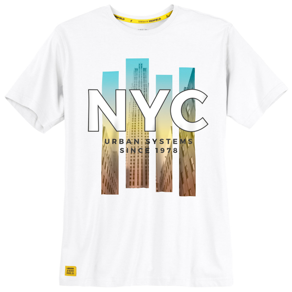 XXL4YOU - T-shirt manche courte blanc de 3XL a 10XL NYC