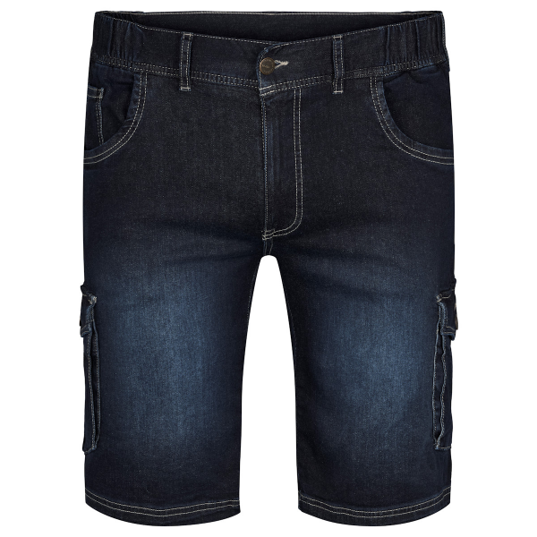 XXL4YOU - Bemuda jeans cargo bleu fonce delave grande taille 2XL - 8XL