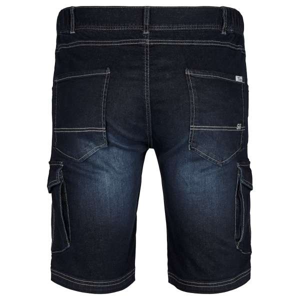 XXL4YOU - Bemuda jeans cargo bleu fonce delave grande taille 2XL - 8XL - Image 2