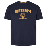 XXL4YOU North 56°4 T-shirt manche courte bleu marine 3XL à 10XL - Authentic Nordic
