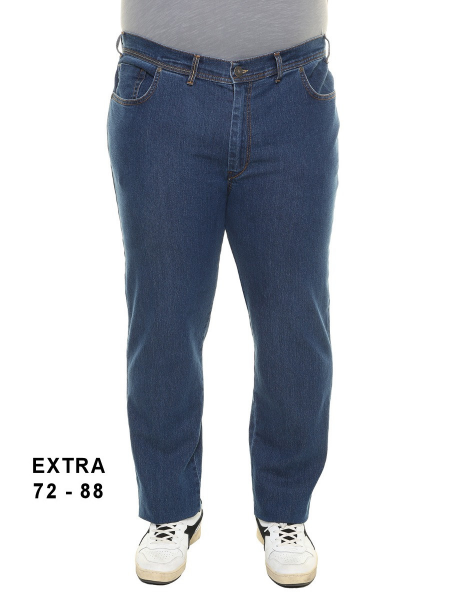 XXL4YOU - Maxfort jeans stretch tres grande taille bleu delave de 72EU a 88EU