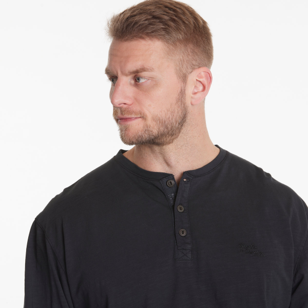 XXL4YOU - North 56Denim T-shirt manche longue noir delave 3XL a 10XL - granddad - Image 4