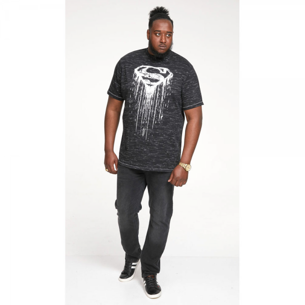 XXL4YOU - T-shirt Melange de noir manche courte 3XL a 8XL - Superman - Image 3