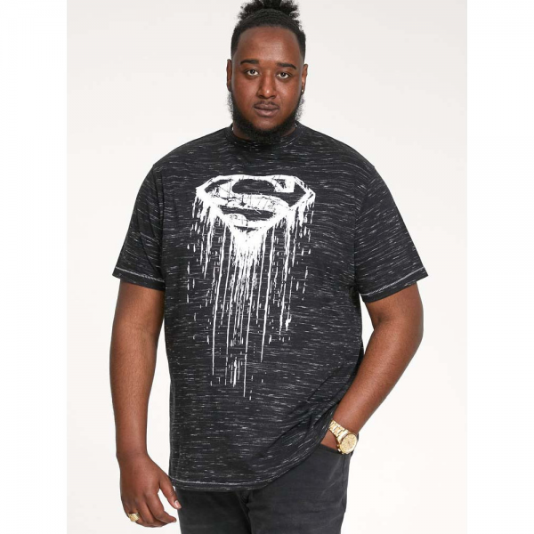 XXL4YOU - T-shirt Melange de noir manche courte 3XL a 8XL - Superman - Image 4