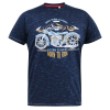 XXL4YOU - D555 - DUKE - T-shirt Melange de bleu marine manche courte 3XL a 8XL - Motorbike - Image 1