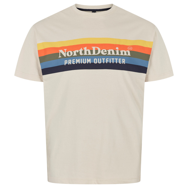 XXL4YOU - North 56°4 T-shirt manche courte Beige clair 2XL a 10XL - Premium Outfitter