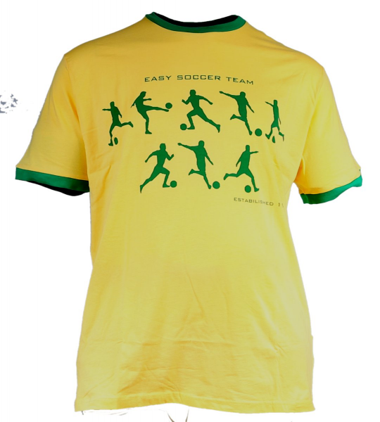 XXL4YOU - T-shirt manches courtes Football vert et jaune de 3XL a 8XL