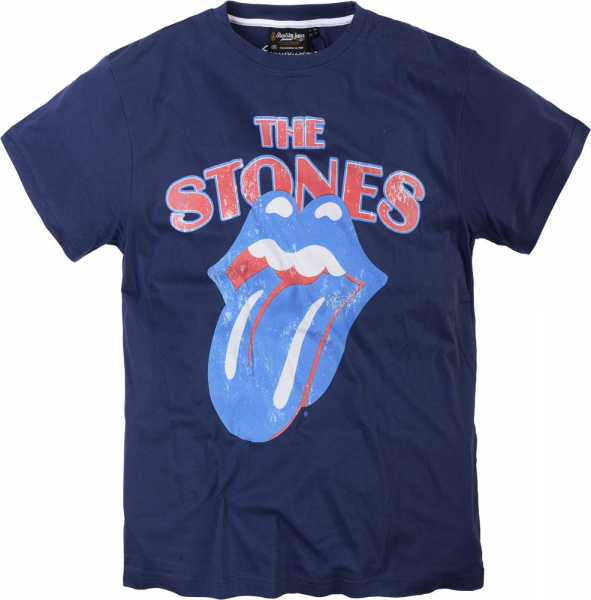 XXL4YOU - T-shirt rock Rolling Stones manches courtes bleu 3XL a 5XL