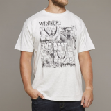 T-shirt manches courtes Carl Lewis gris chiné 3XL à 8XL