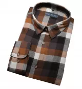 Chemise manche longue flanelle carreaux tabac de 2XL à 5XL