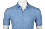 Polo col chemise bleu manche courte de 3XL à 6XL