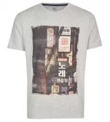 T-shirt manche courte Mélange de gris clair 3XL à 8XL