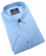 Chemise manche courte bleue de 3XL à 6XL