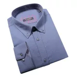 Chemise manches longues bleu denim de 3XL à 8XL