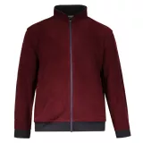 Sweat cardigan zippé bordeaux de 3XL à 6XL