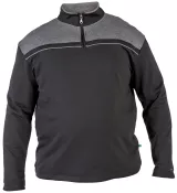 Sweat à col zippé Reuben noir et Gris foncé