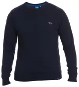 Pull col rond bleu marine 2XL - 3XL
