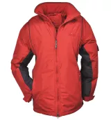 Blouson hiver Parka avec capuche Rouge et Marine