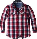 Chemise manches longues carreaux Noir blanc rouge 2XL