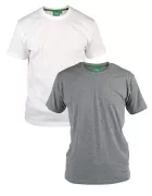 Pack de 2 T-shirts été manches courtes gris et blanc 2XL