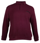 Sweat col Polo bordeaux 3XL
