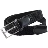 Ceinture tressée élastique noir 130 à 150 cm