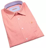 Chemise fantaisie manches longues petits carreaux orange de 3XL à 8XL