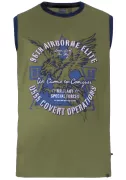 Débardeur imprimé Airborne kaki