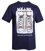 T-shirt baskets bleu marine imprimé My Life