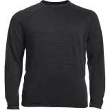 Pull col rond noir en coton confortable