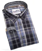 Chemise à carreaux noire