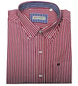Chemise lie de vin Rayures verticales