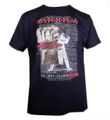 T-shirt golf bleu marine visuel rétro