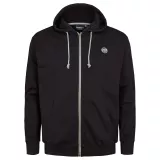 Sweat cardigan à capuche noir zippé