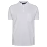 Polo piquet blanc avec poche
