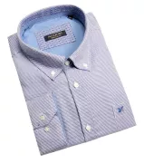 Chemise MAXFORT PRESTIGIO motifs bleu azur