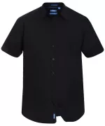 Chemise manche courte noire Easy Iron