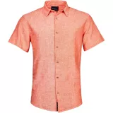 Chemise North 56°4 orange lin coton été