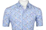 Chemise bleu clair manche courte de 3XL à 6XL