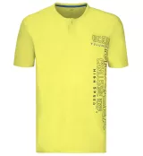 T-shirt manche courte col boutonné Jaune citron 3XL à 7XL