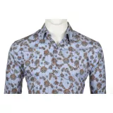 Chemise bleue manche longue de 2XL à 6XL