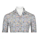 Chemise blanche manche longue imprimée voiture de 2XL à 6XL