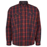 Chemise Replika Jeans carreaux marine bordeaux manche longue 4XL à 6XL