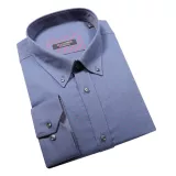 Chemise manches longues bleu denim de 3XL à 8XL