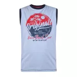 T-shirt bleu clair sans manche 3XL à 10XL