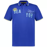 Polo piqué manche courte bleu 3XL à 8XL