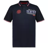 Polo piqué manche courte bleu marine 3XL à 8XL