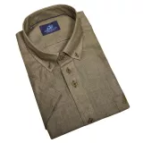 Chemise en lin vert olive manche courte de 2XL à 6XL